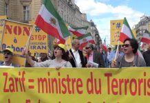 France-Iran – Des manifestants à Paris contre le visite de Javad Zarif à Paris