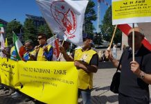 Les partisans de l’OMPI en Finlande dénoncent la présence du ministre des Affaires étrangères du régime iranien Les partisans de l'OMPI en Finlande dénoncent la présence du ministre des Affaires étrangères du régime iranien