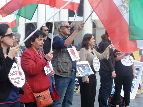 Des ressortissants iraniens ont protesté à Bruxelles contre l'exécution de 28 prisonniers