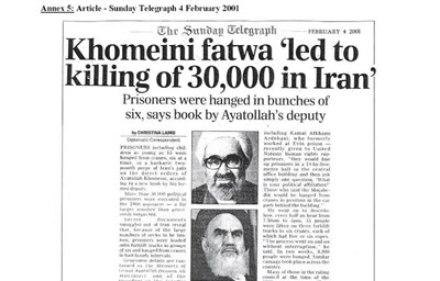 Nouveau rapport : la bande audio du haut fonctionnaire iranien confirme que le massacre de 1988 a eu lieu