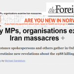Les députés norvégiens et des organisations examinent les massacres en Iran Les députés norvégiens et des organisations examinent les massacres en Iran
