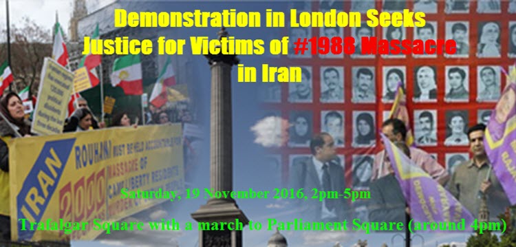 Une manifestation à Londres recherche la justice pour les victimes du massacre de 1988 en Iran