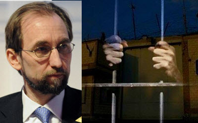 Plainte auprès du Haut-Commissaire des droits de l’Homme concernant le nombre élevé de prisonniers iranien