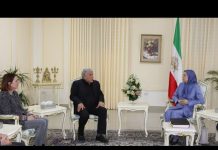 RENCONTRE DE MARYAM RADJAVI AVEC GILBERT MITTERRAND À TIRANA