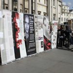 Une manifestation à Londres en solidarité avec les familles des victimes du massacre de 1988 en Iran Une manifestation à Londres en solidarité avec les familles des victimes du massacre de 1988 en Iran