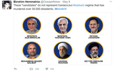 Le scrutin électoral dans les médias sociaux en Iran