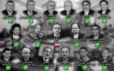 Iran : Le nouveau cabinet de Rohani comporte seize pasdaran et interrogateurs du VEVAK