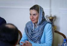 La présence de Mogherini aux cérémonies de la 2nde investiture de Rohani encourage l’impunité iranienne La présence de Mogherini aux cérémonies de la 2nde investiture de Rohani encourage l'impunité iranienne