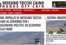 L’ONG « Ne touchez pas à Caïn » appelle le gouvernement italien à agir pour les grévistes de la faim en Iran L’ONG « Ne touchez pas à Caïn » appelle le gouvernement italien à agir pour les grévistes de la faim en Iran