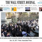 Un billet de Maryam Radjavi dans le WSJ sur les récentes manifestations en Iran Un billet de Maryam Radjavi dans le WSJ sur les récentes manifestations en Iran