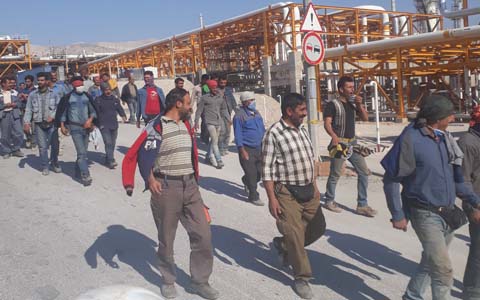Grève dans la raffinerie de pétrole et de gaz de Sud Pars en Iran