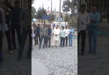 Iran, Kerman, le 12 avril, Protestation des enseignants