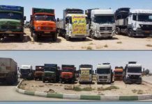 Vidéo – Quatrième jour de grève pour les chauffeurs routiers en Iran tabas iran chauffeurs