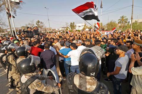 anti iran reime demonstration iraq