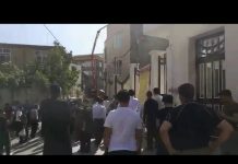 Iran, Manifestation de la population de Javanroud contre les coupures du courant électrique