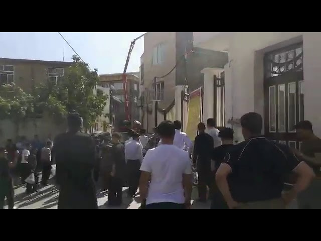 Iran, Manifestation de la population de Javanroud contre les coupures du courant électrique