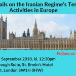 Conférence de presse sur les activités terroristes du régime iranien en Europe Conférence de presse sur les activités terroristes du régime iranien en Europe