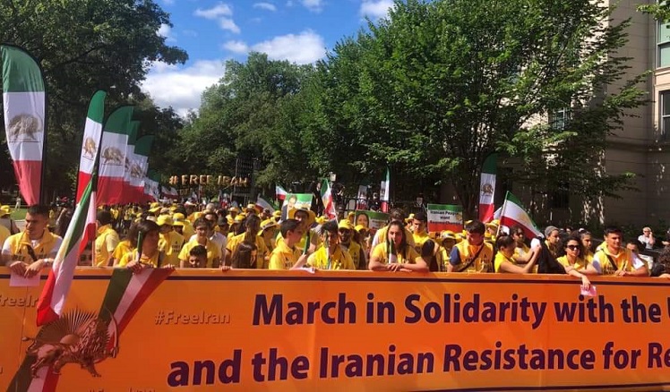 Manifestation impressionnante de la diaspora iranienne à Washington