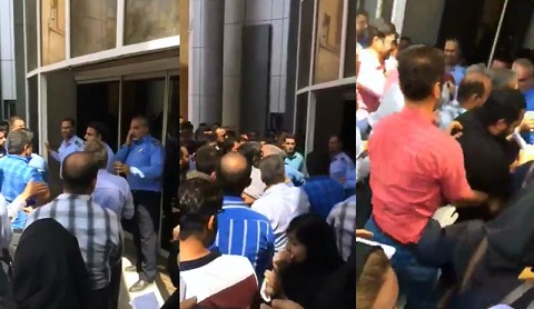 IRAN  Les employés non rémunérés d'un centre de santé s'affrontent avec la police à Ahvaz