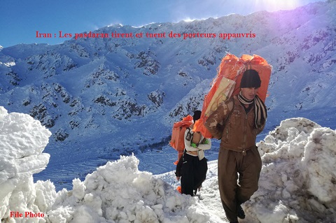 Iran : Les pasdaran tirent et tuent des porteurs appauvris