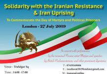Grand rassemblement des sympathisants de l’OMPI à Londres en faveur d’un Iran libre Grand rassemblement des sympathisants de l'OMPI à Londres en faveur d'un Iran libre