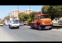 La grève générale des routiers continue en Iran, ici à Ilam – Kermanchah. le 26 septembre.