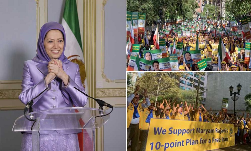 New York : Des milliers d’Iraniens appellent au changement de régime en Iran