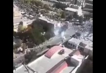 Affrontement de manifestant iraninen avec de force repressive en Iran