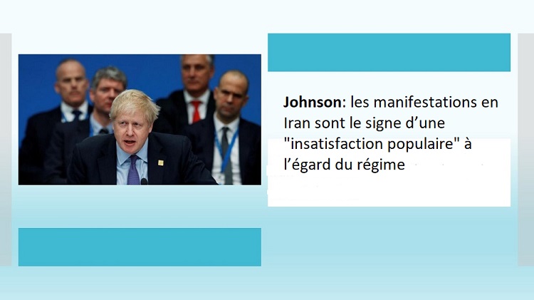 Johnson: les manifestations en Iran sont le signe d’une "insatisfaction populaire" à l’égard du régime