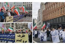 Des Iraniens sympathisants de l’OMPI se rassemblent contre la présence de Zarif à la Conférence de Munich sur la sécurité Des Iraniens sympathisants de l'OMPI se rassemblent contre la présence de Zarif à la Conférence de Munich sur la sécurité