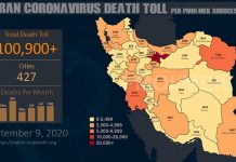 Iran: Plus de 100.900 décès dus au coronavirus dans 427 villes