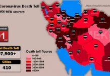 Iran : plus de 97.900 décès dus au coronavirus dans 410 villes