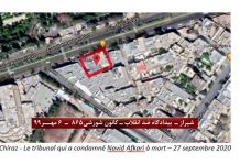 Iran : La jeunesse insurgée vise le tribunal de Chiraz qui a condamné à mort Navid Afkari