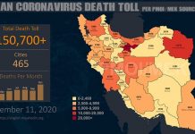 Iran : Le nombre de décès dus au coronavirus dépasse les 150.700 dans 465 villes