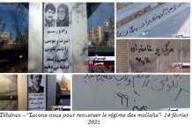Iran : Campagne d’affichage et de graffiti des partisans de l’OMPI et des unités de résistance