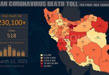 Iran : Plus de 230.100 décès dus au coronavirus dans 518 villes