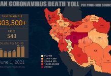 Iran : Plus de 303.500 décès dus au coronavirus