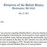 Des membres influents du Congrès demandent Biden à lancer une enquête internationale sur l’implication de Raïssi dans les massacres