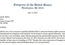 Des membres influents du Congrès demandent Biden à lancer une enquête internationale sur l’implication de Raïssi dans les massacres