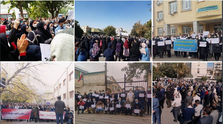 Protestations des enseignants dans 53 villes de 22 provinces d’Iran malgré un climat sécuritaire intense