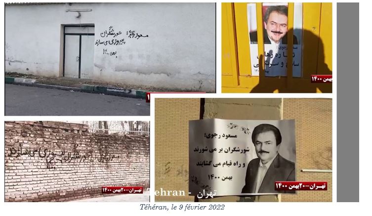 Iran : Activités des unités de résistance pour l'anniversaire de la révolution antimonarchique