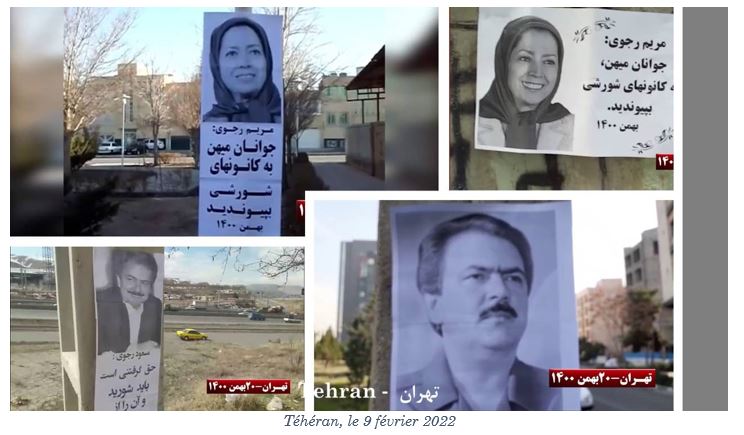 Iran : Activités des unités de résistance pour l'anniversaire de la révolution antimonarchique