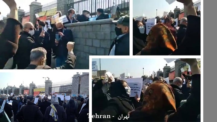 Rassemblement de protestation des retraités de la sécurité sociale à travers l'Iran
