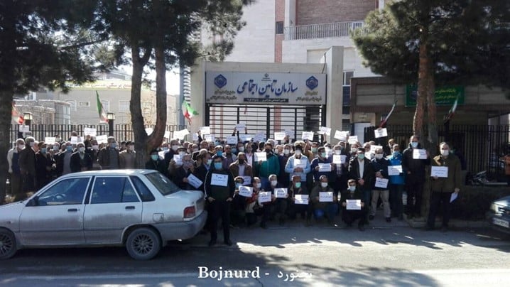 Rassemblement de protestation des retraités de la sécurité sociale à travers l'Iran