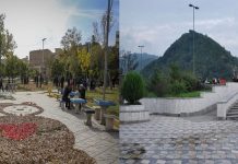 Iran : A Ispahan : Des unités de résistance projettent l’emblème de l’OMPI pour marquer l’anniversaire de l’exécution de ses fondateurs en mai 1972