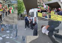 Des agents du régime des mollahs attaquent des partisans de l’OMPI rassemblés à Bruxelles en soutien au soulèvement d’Abadan