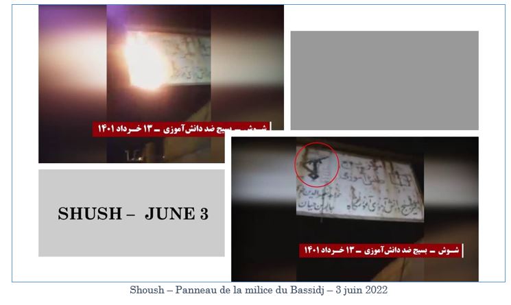 Iran : Des portraits de Khomeiny et des dirigeants du régime brûlés dans plusieurs villes pour l’anniversaire de la mort de Khomeiny