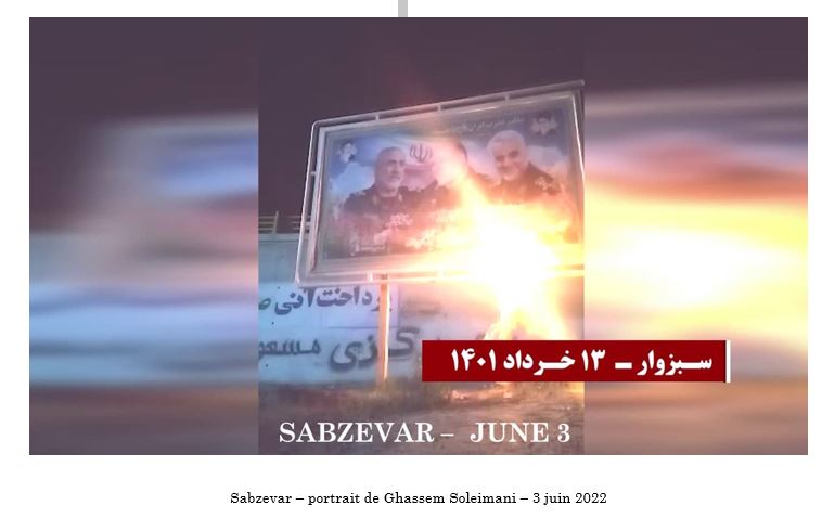 Iran : Des portraits de Khomeiny et des dirigeants du régime brûlés dans plusieurs villes pour l’anniversaire de la mort de Khomeiny