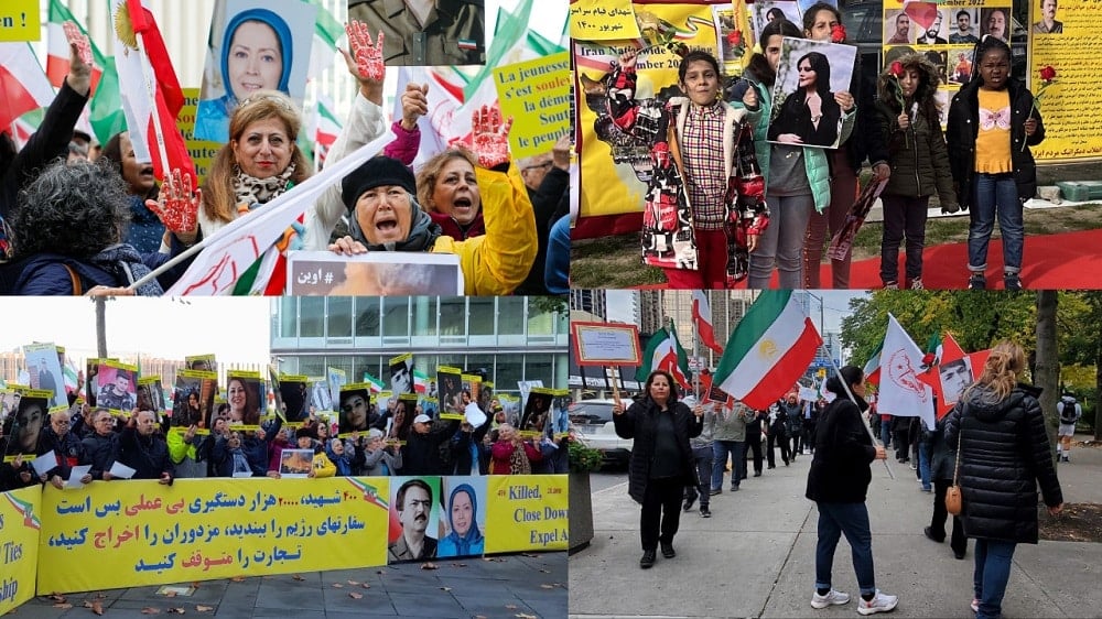 Le 17 octobre, alors que les ministres des Affaires étrangères de l'Union européenne se réunissaient à Luxembourg pour annoncer de nouvelles sanctions contre le régime iranien, les partisans du Conseil National de la Résistance Iranienne (CNRI) et de l'Organisation des Moudjahidine du Peuple d'Iran (OMPI) ont organisé un rassemblement à la Place de l'Europe pour exprimer leur soutien au soulèvement populaire en Iran. Les manifestants ont appelé les ministres de l'UE à soutenir la demande du peuple iranien d'adopter une politique ferme vis-à-vis de Téhéran et de reconnaître son droit à renverser la théocratie au pouvoir. Dans un message aux Iraniens du Luxembourg, la présidente élue du CNRI, Mme Maryam Radjavi, a déclaré : "Saluons les prisonniers dont les slogans comme "A bas le dictateur" ont traversé les murs épais d'Evine pour rejoindre les slogans de leurs compatriotes dans tout l'Iran."
