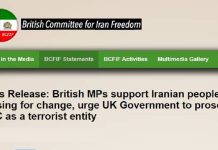 Le Comité britannique pour la liberté en Iran réitère son soutien à la Résistance et au soulèvement de l’Iran
